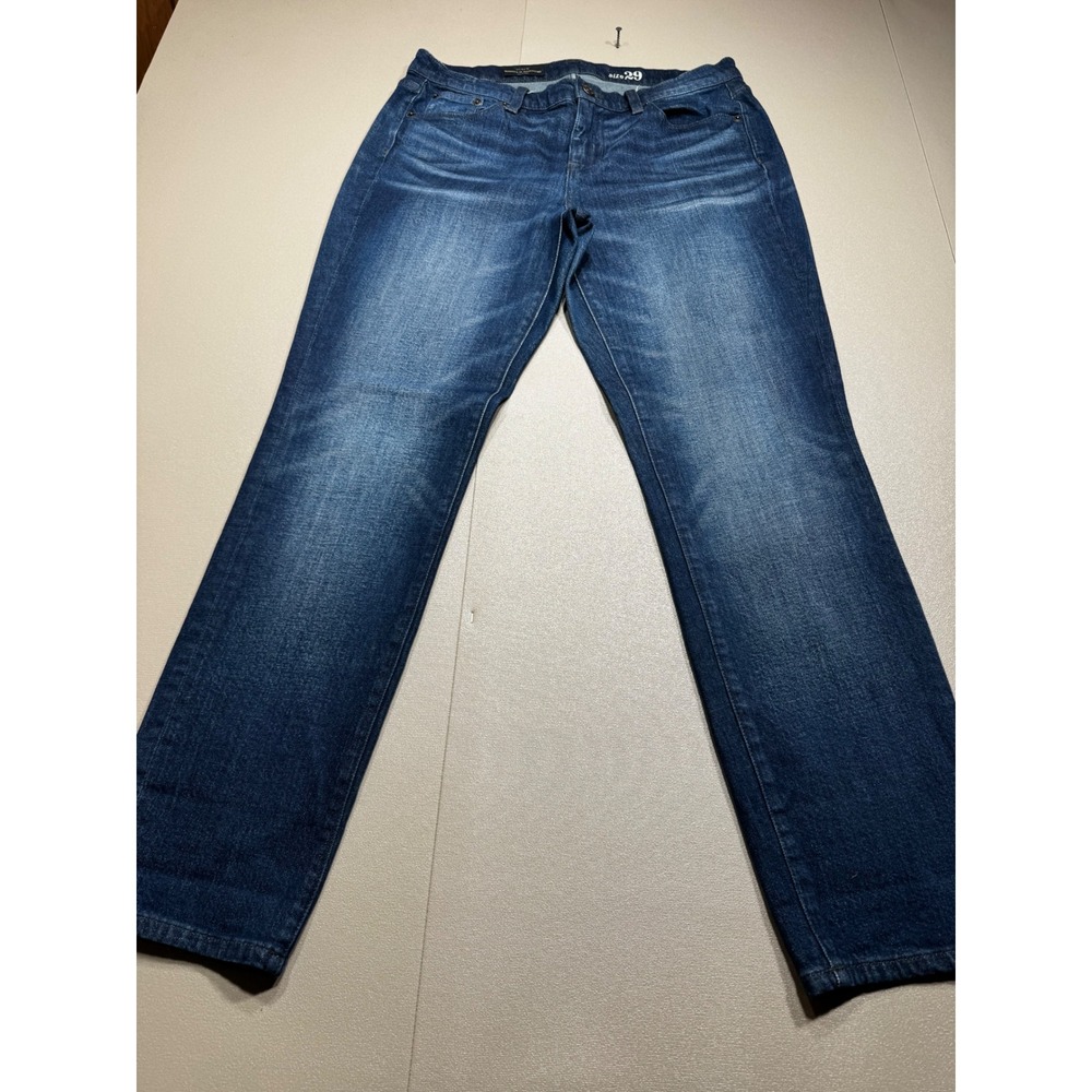J.Crew Broken In Boyfriend Jeans Medium Wash Blue Denim Size 29 Straight Leg